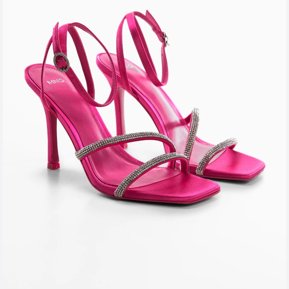 New Mango Heels with Rhinestone